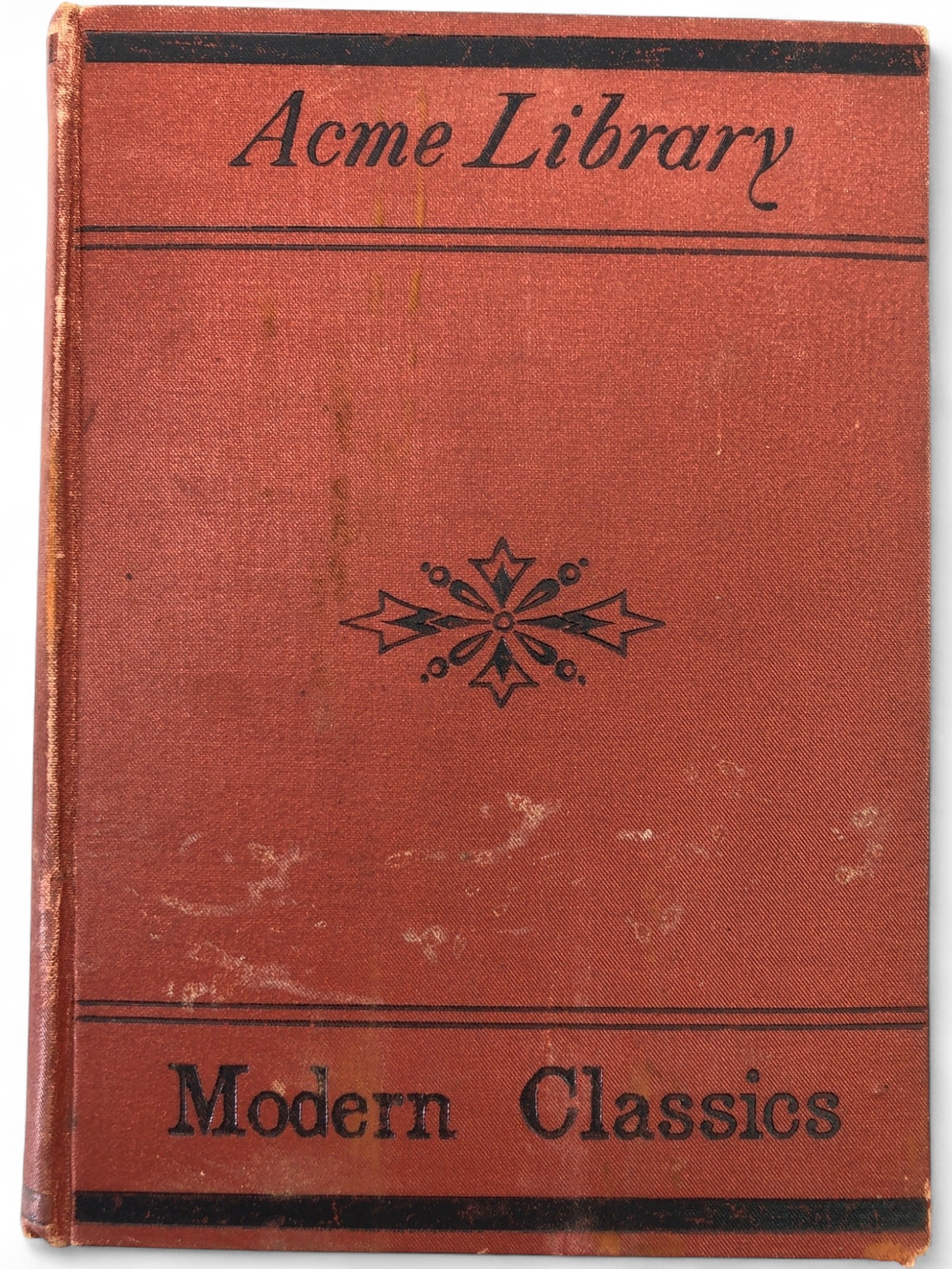 1880 Acme Library of Modern Classics Hardcover: 1880 edition of Acme Library of Modern Classics, published by American Book Exchange, New York. This volume contains 'The Vicar of Wakefield' by Oliver Goldsmith, 'Rasselas' by Samuel Johnson, and oth