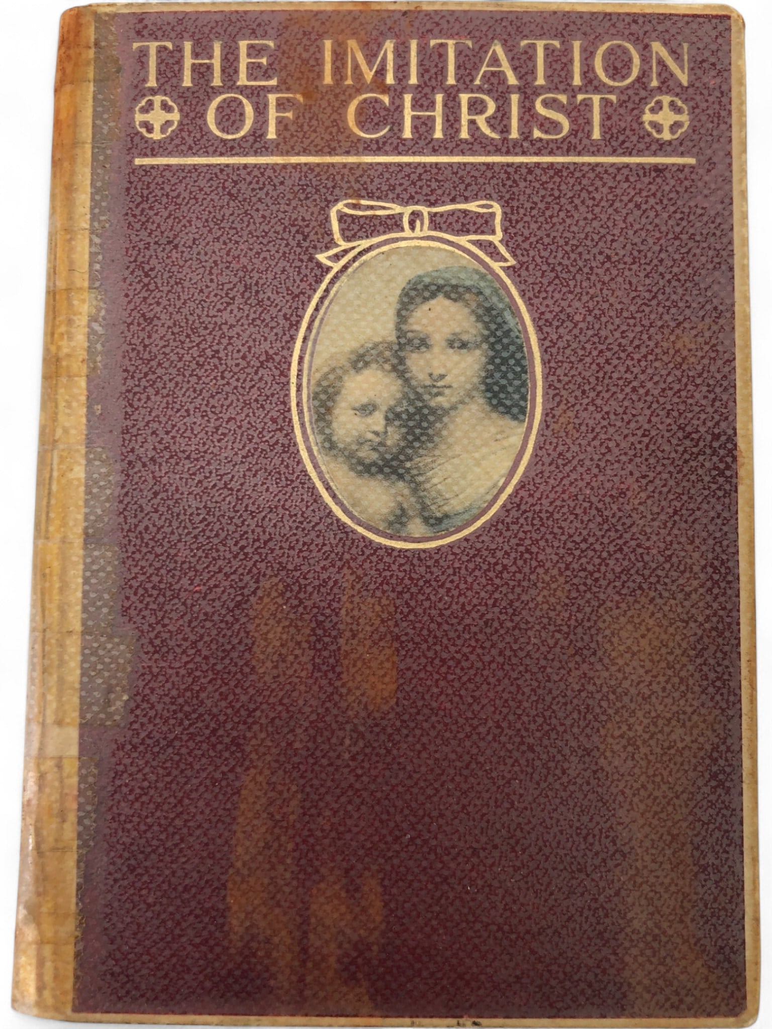 Rare Thomas à Kempis The Imitation of Christ Hardcover: Antique hardcover edition of "The Imitation of Christ" by Thomas à Kempis, published by the Dodge Publishing Company, New York. This edition features a red textured cloth binding with a pictorial