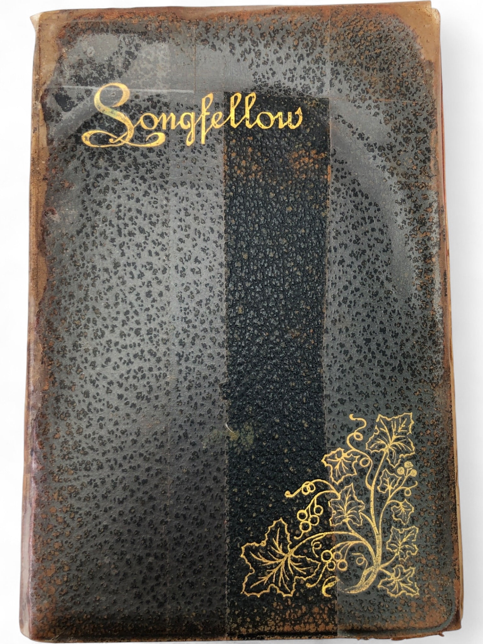 1901 Crowell Longfellow Poems Hardcover: 1901 hardcover edition of 'Poems of Henry Wadsworth Longfellow' by Thomas Y. Crowell & Co. Features a biographical sketch by Nathan Haskell Dole, frontispiece portrait of Longfellow, and decorative en