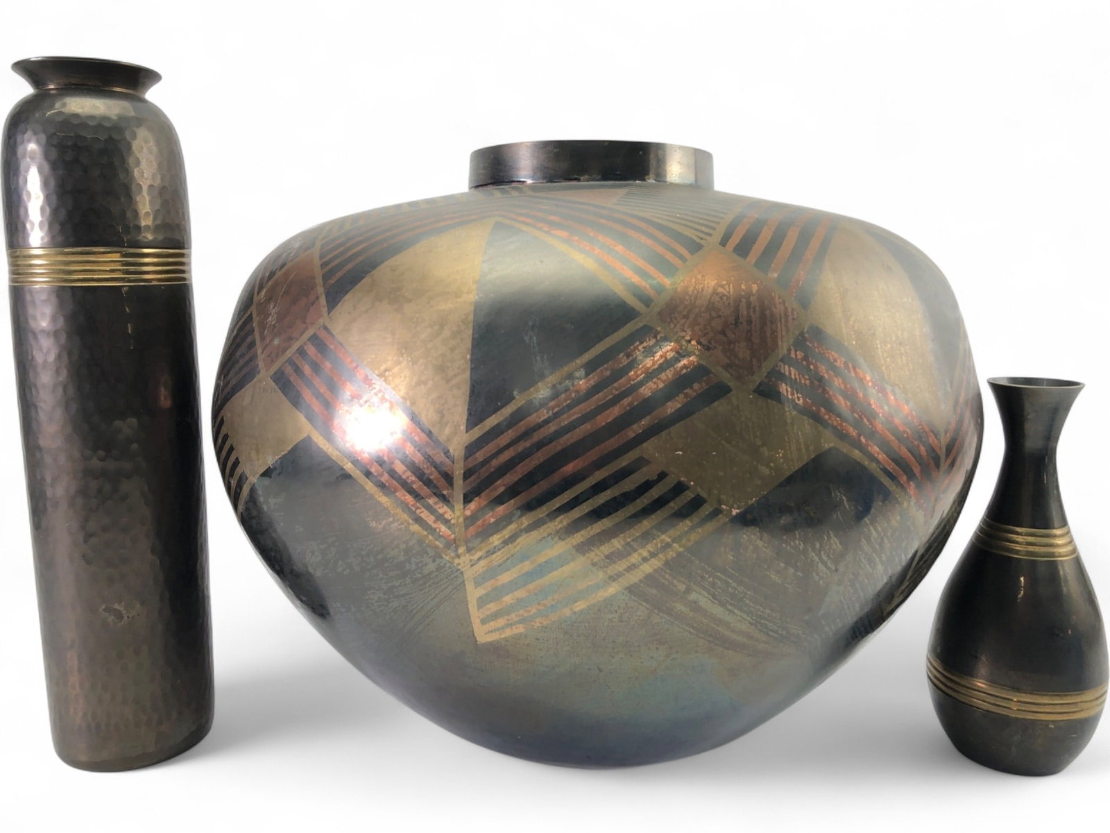 Indian Brass Vases, Set of 3 (1 of 12)
