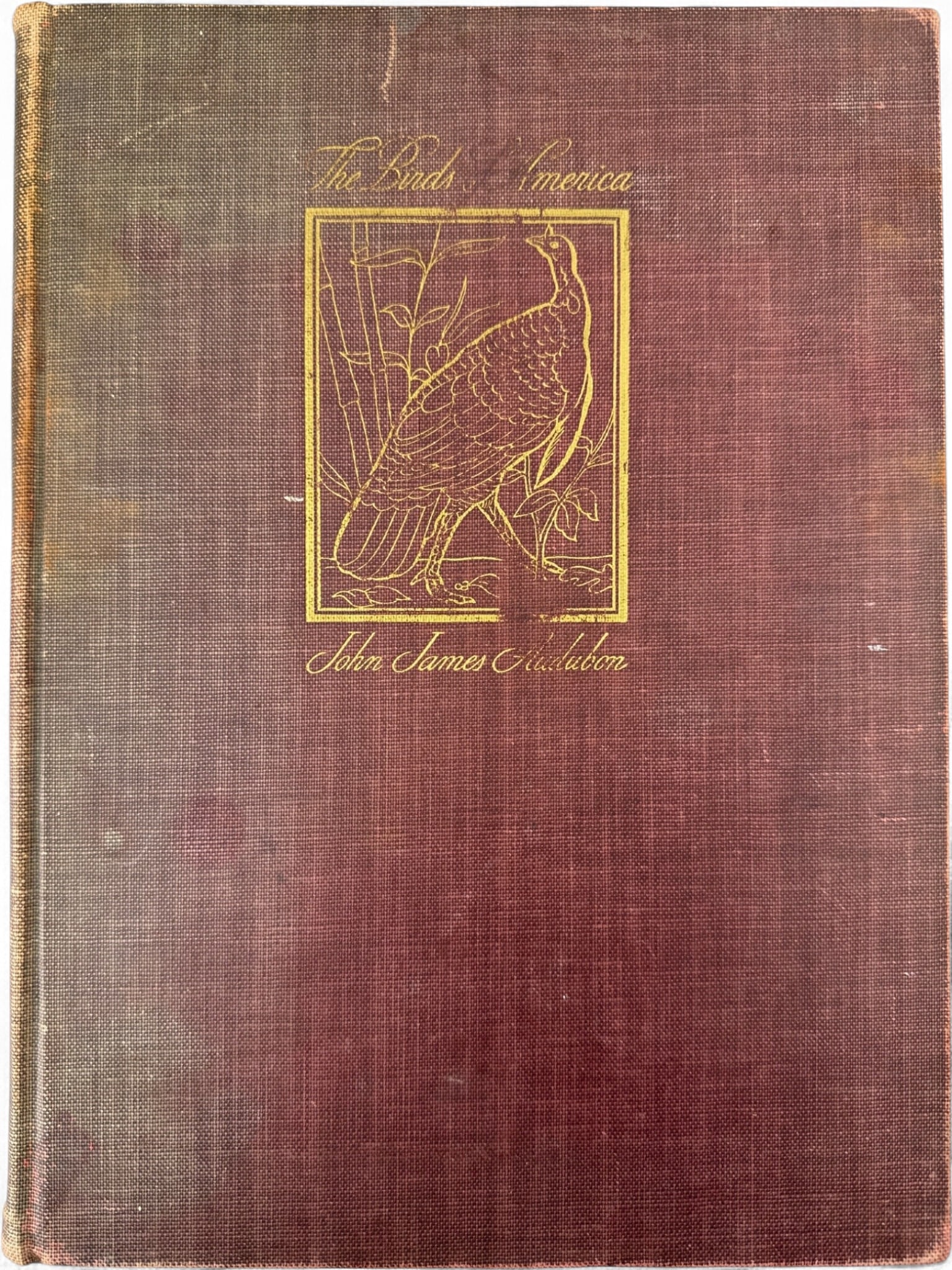 1941 John James Audubon The Birds of America Hardcover Book: 1941 reprint hardcover edition of John James Audubon's "The Birds of America," published by The Macmillan Company. Features 435 color plates with a foreword and descriptive captions by William Vogt. T