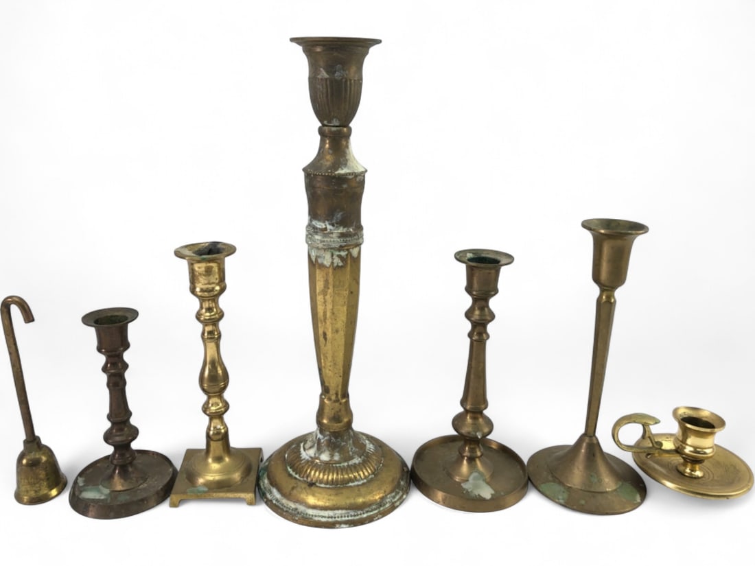 Lot of Brass Candlesticks (1 of 5)