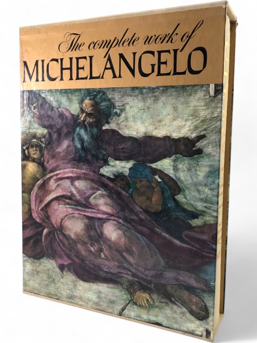 The complete work of MICHELANGELO Art Book: A comprehensive art book titled 'The complete work of MICHELANGELO', published by Reynal and Company in association with William Morrow and Company, an Artabras Book. Copyright by Istituto Geografico 