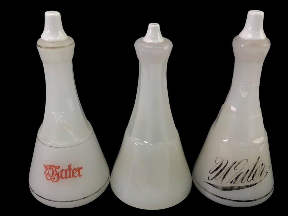 Vintage Milk Glass Barber Bottles, Pr. of 3 (1 of 7)