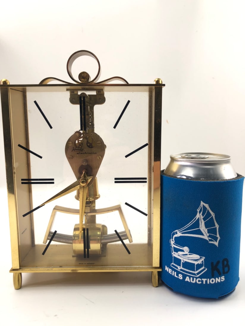 Kundo Electronic Brass Skeleton Clock - 4