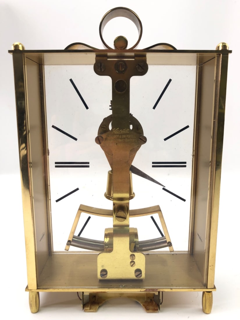 Kundo Electronic Brass Skeleton Clock - 7
