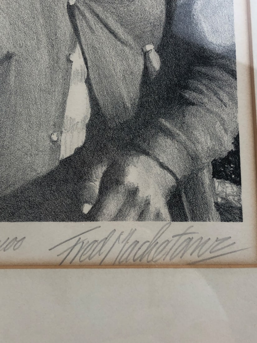 Fred Machetanz Signed 'Indian Trapper' Lithograph - 2