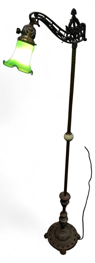 Art Nouveau Style Floor Lamp with Uranium Glass (1 of 12)
