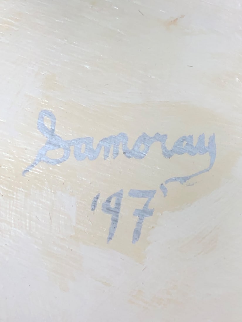 Samoray Signed Ceramic Mosaic Side Tables, Pr. - 7