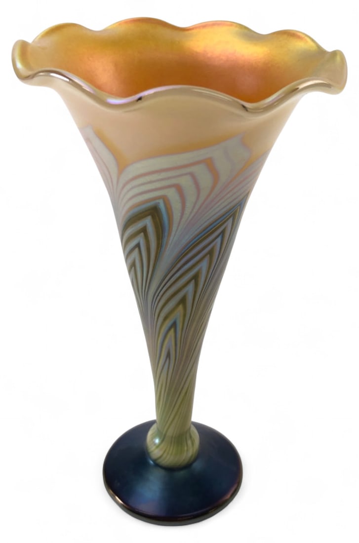Steven Lundberg Glass Art Hand-Blown Art Glass Vase (1 of 6)