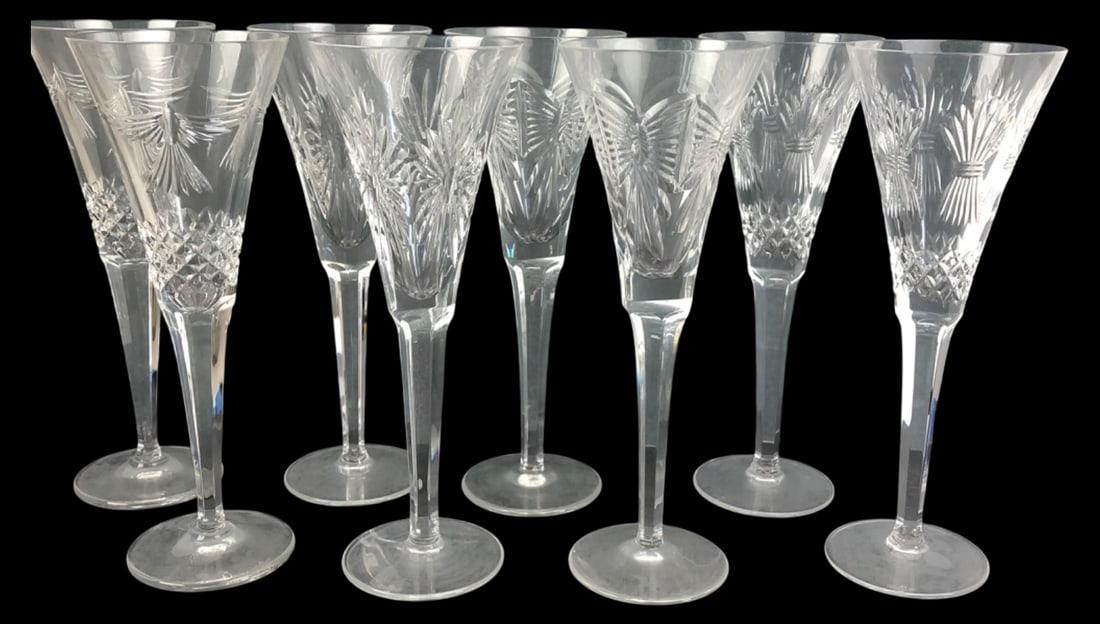 Waterford Crystal Champagne Flutes, 9" H (1 of 7)