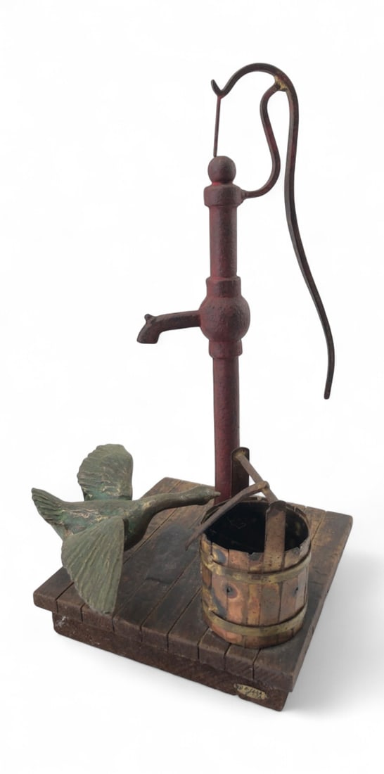 VTG Curtis Jere Goose At The Water Pump Sculpture (1 of 11)