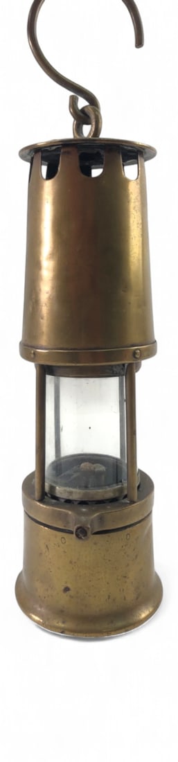 Wolf Safety Lamp Co. Brass Coal Miner's Lamp (1 of 9)