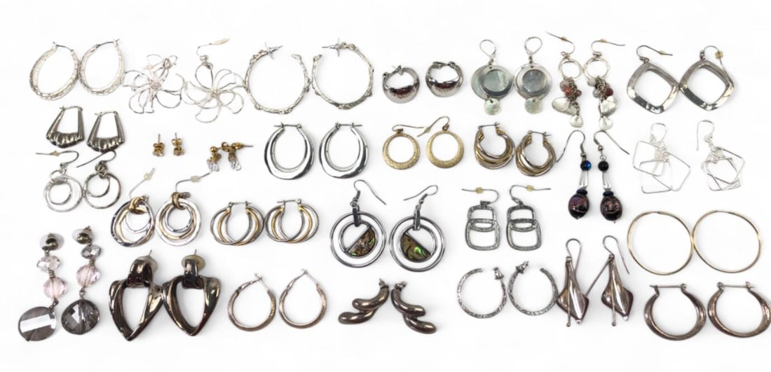 Mixed Metal and Costume Earring Pairs Lot (1 of 6)