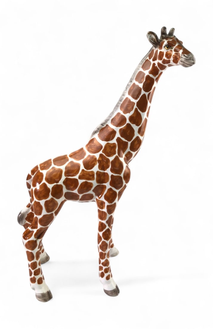 Italian Hand-Painted Ceramic Giraffe Figurine (1 of 8)