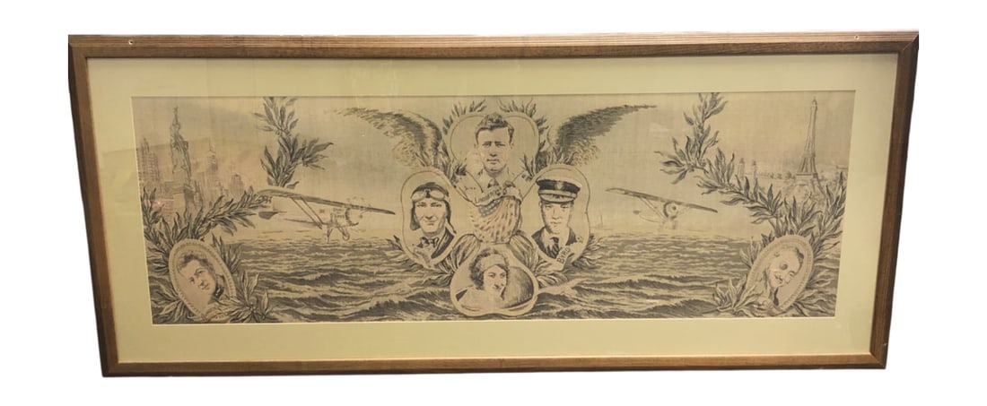 Lindbergh Spirit of St. Louis Framed Tapestry (1 of 9)