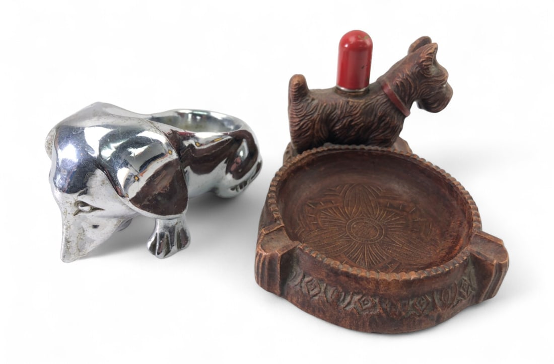 Strikalite Ltd. Scottie Dog Ashtray and Chrome Dog (1 of 10)