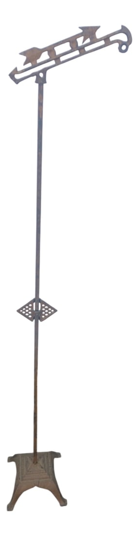 Cast Iron Arrow Motif Weather Vane Stand, 55" H (1 of 5)