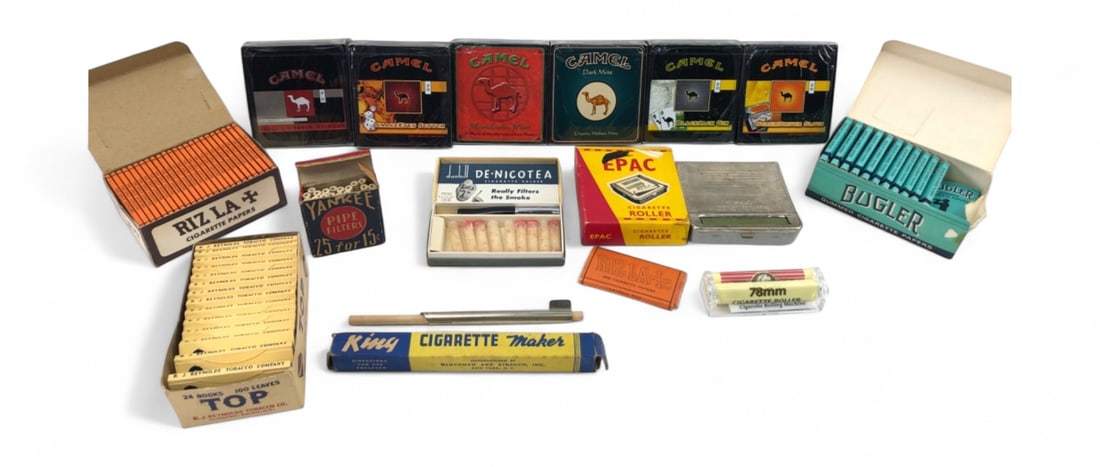 Camel, Rizla, and Bugler Tobacco Accessory Lot (1 of 10)