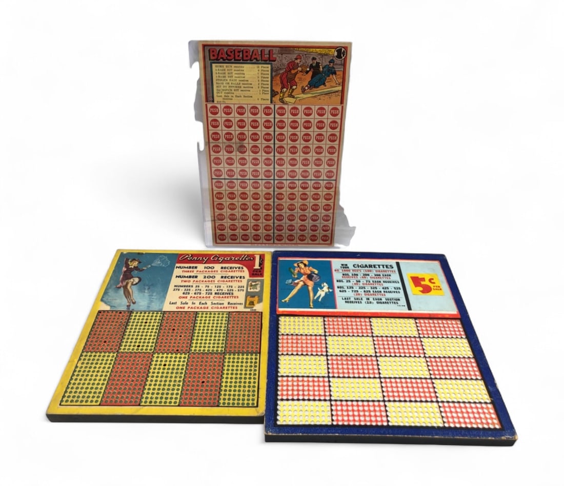 W. H. Brady Co. Baseball and Cigarette Punch Boards (1 of 8)
