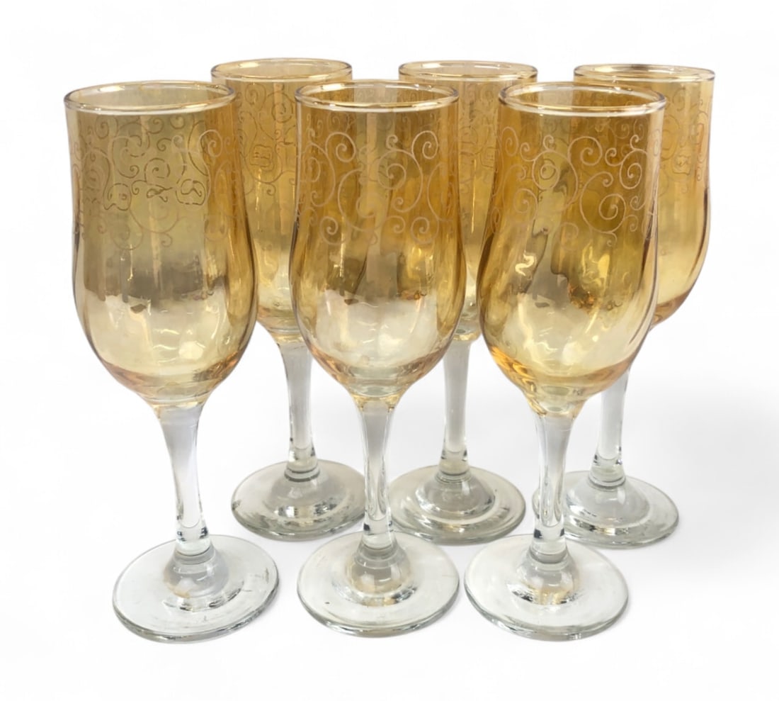 VTG Cristalleria Fratelli Fumo Etched Flutes (1 of 5)