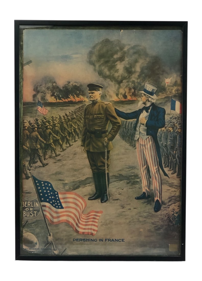 E.G. Renesch Pershing in France WWI Lithograph (1 of 5)