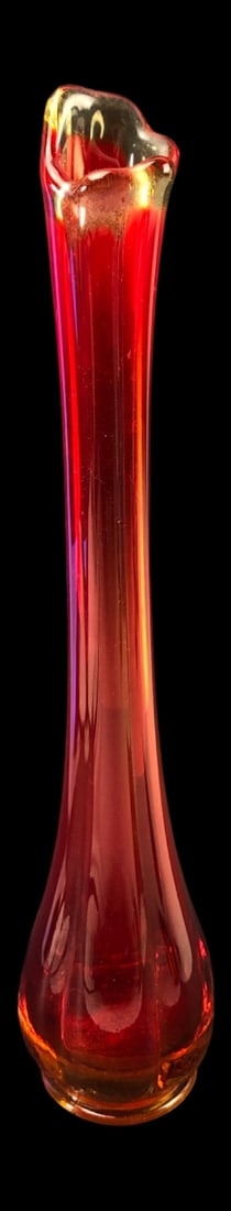 MCM Amberina Swung Glass Vase (1 of 6)