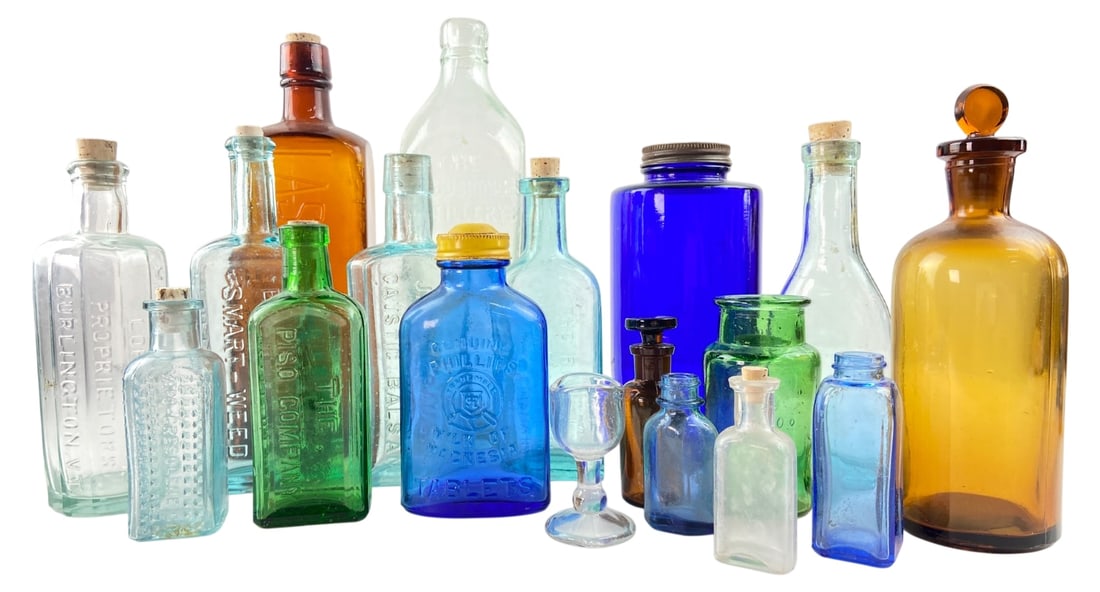 Collection of Assorted Antique Glass Bottles (1 of 6)