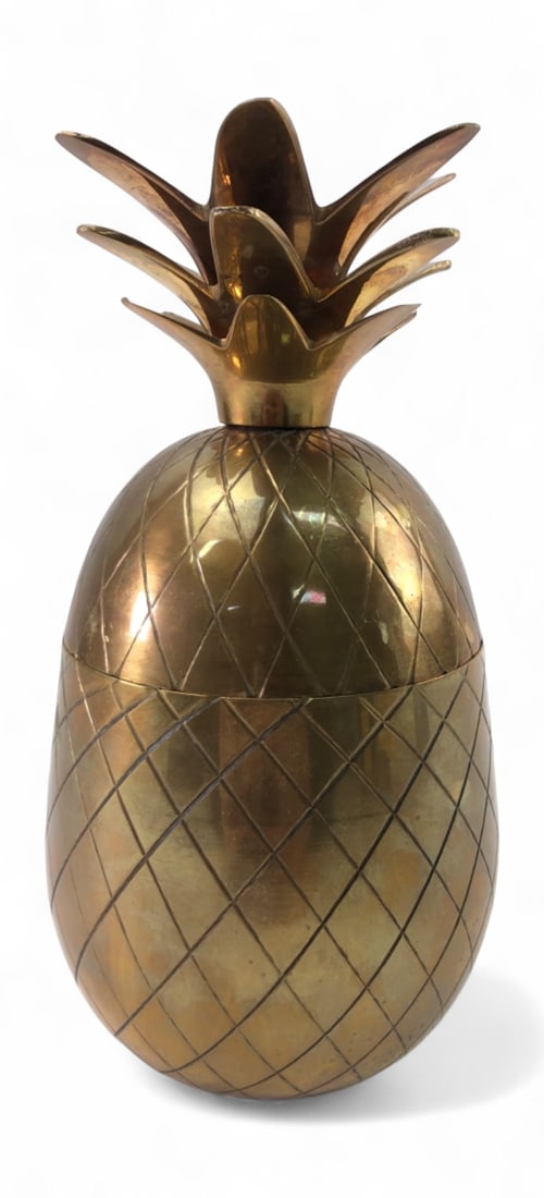 Vintage Brass Pineapple Lidded Canister (1 of 7)