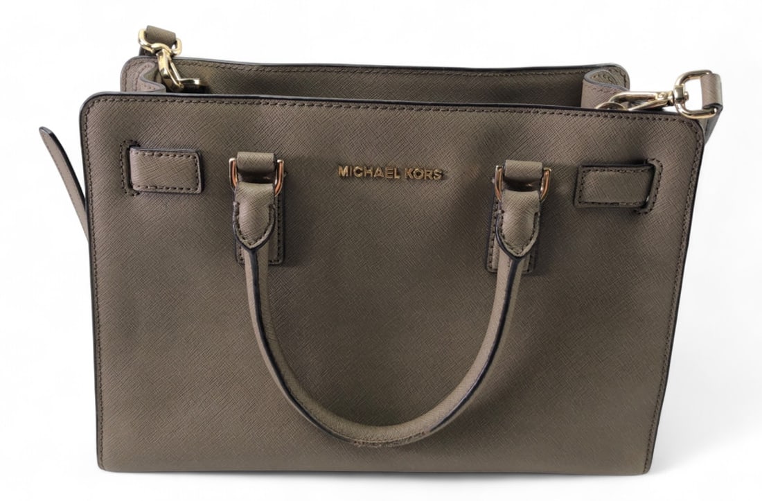 Michael Kors Saffiano Leather Satchel Handbag (1 of 8)