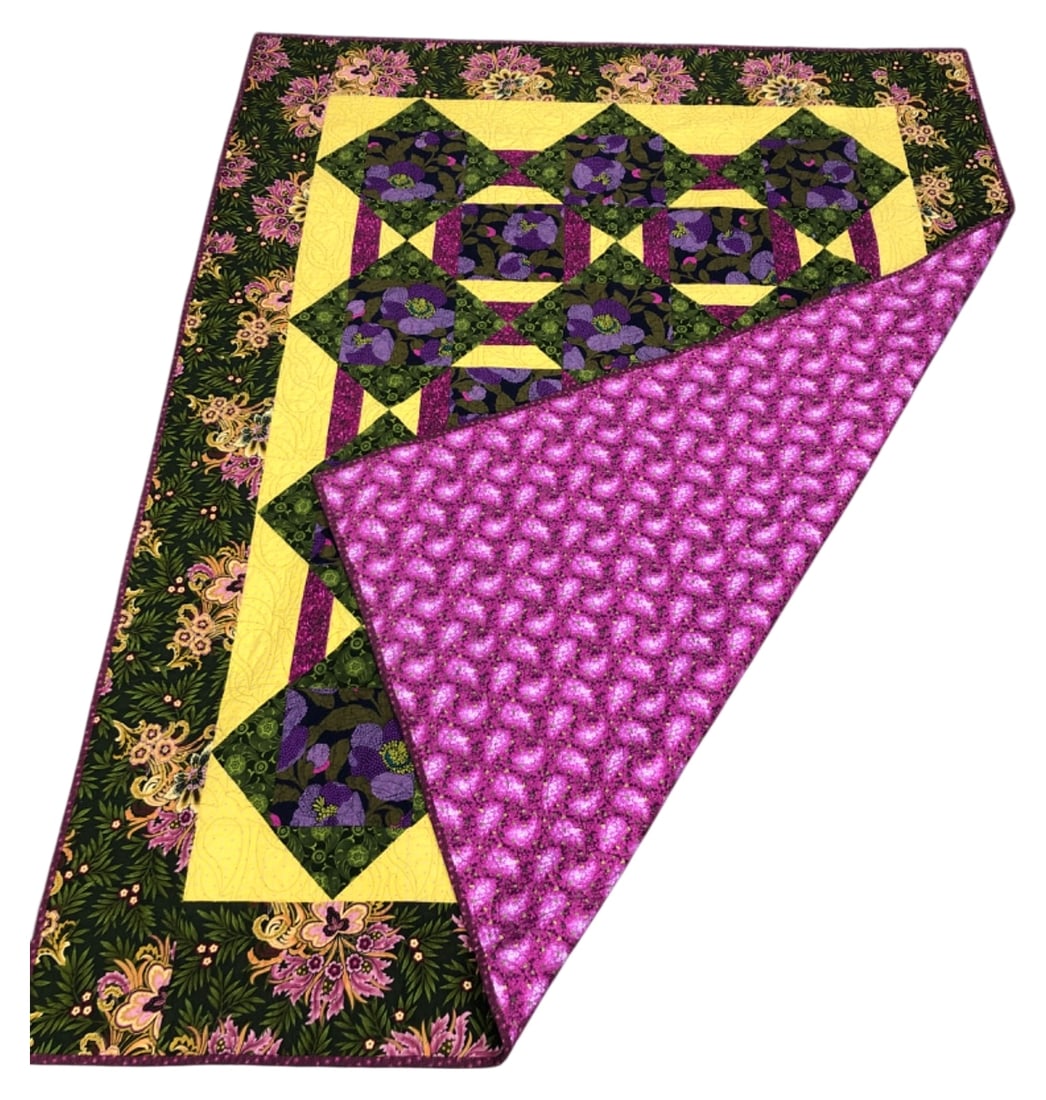 Handmade Floral Patchwork Quilt - 3