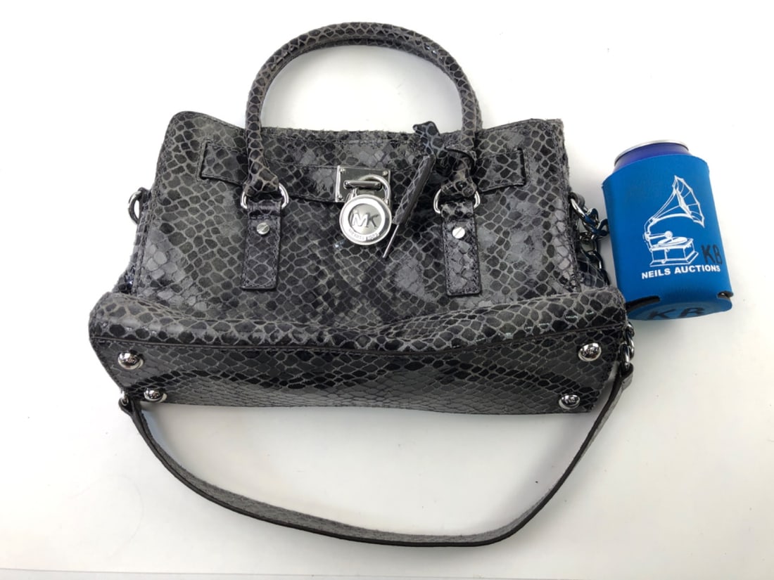 Michael Kors Hamilton Satchel in Python-Embossed Leather - 4