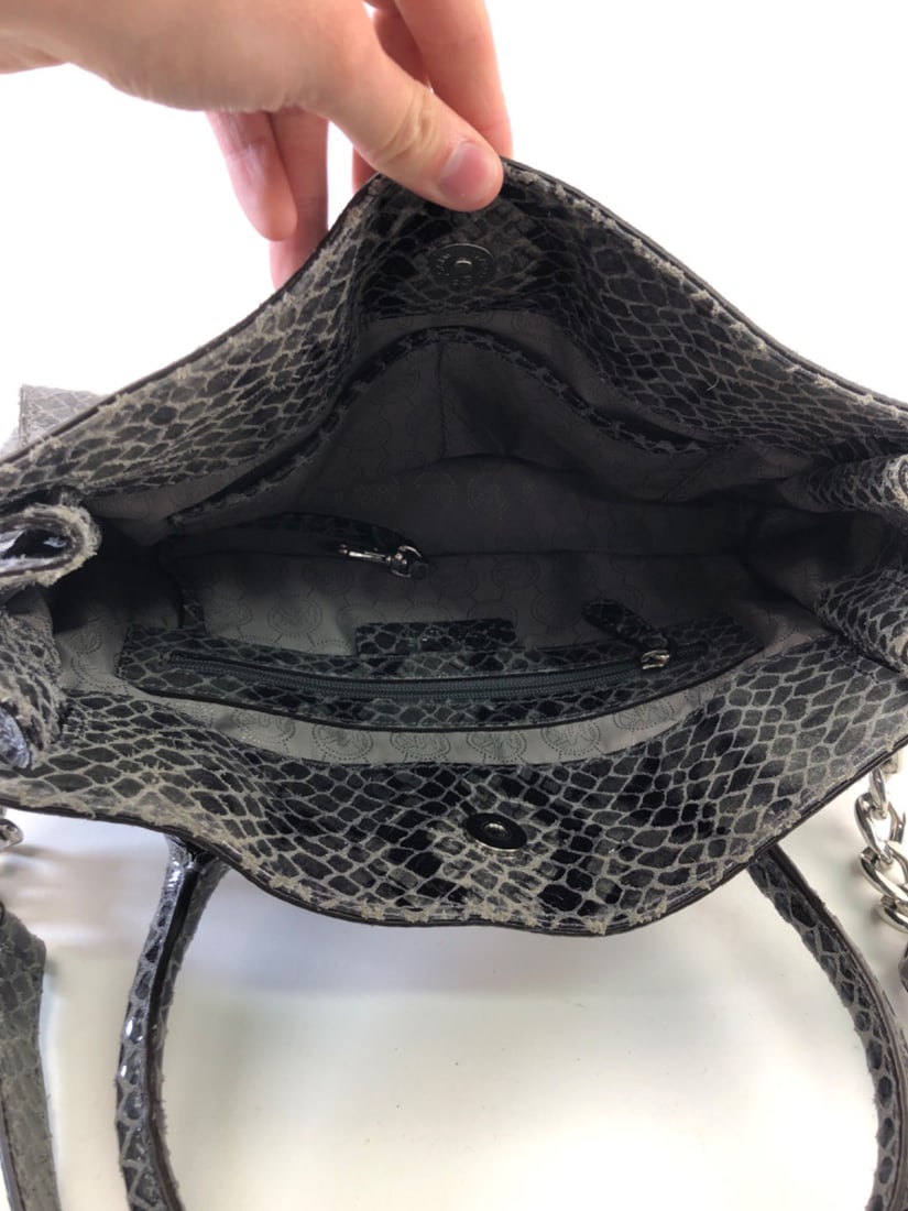 Michael Kors Hamilton Satchel in Python-Embossed Leather - 6