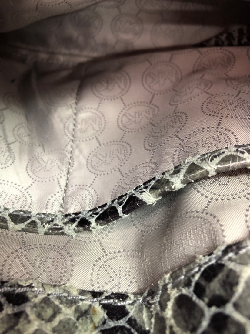 Michael Kors Hamilton Satchel in Python-Embossed Leather - 9