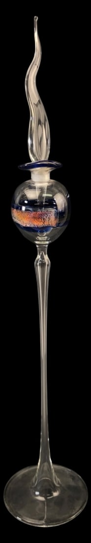 Art Glass Perfume Bottle with Flame Dauber (1 of 9)