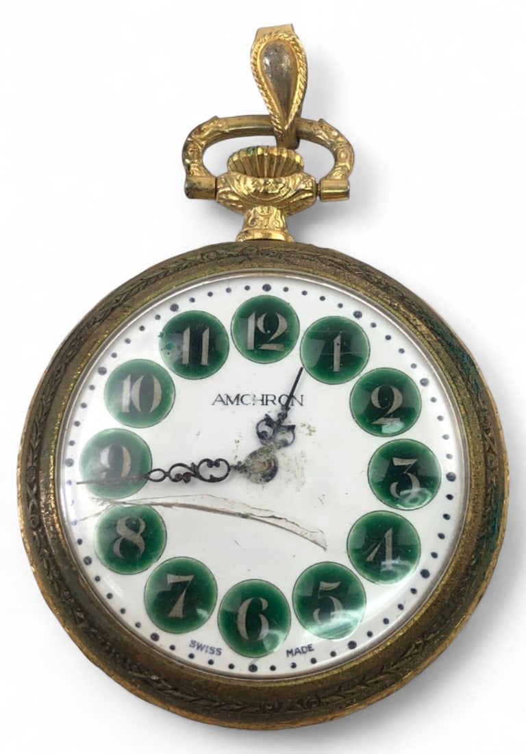 Amchron Swiss Made Pocket Watch (1 of 4)