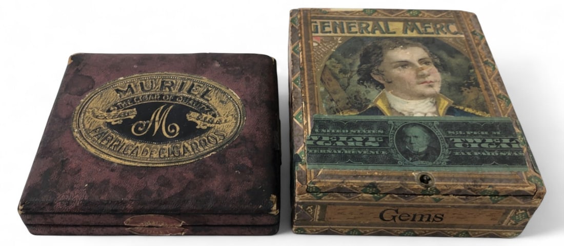 Two Vintage Cigar Boxes: Muriel and General Mercer (1 of 6)