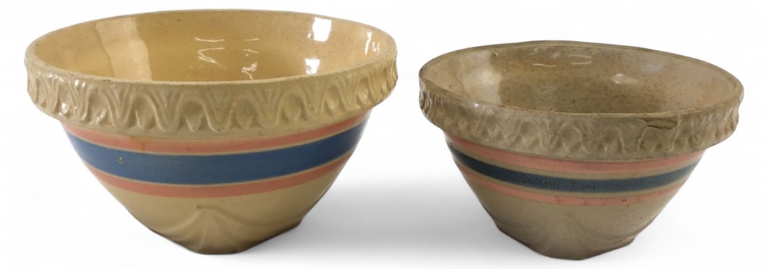 McCoy Yellow Ware Mixing Bowls, 6.5" and 7.5" (1 of 6)