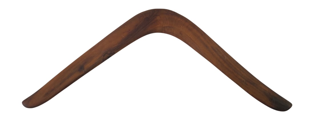Roy Barker Signed Aboriginal Mulga Wood Boomerang (1 of 6)