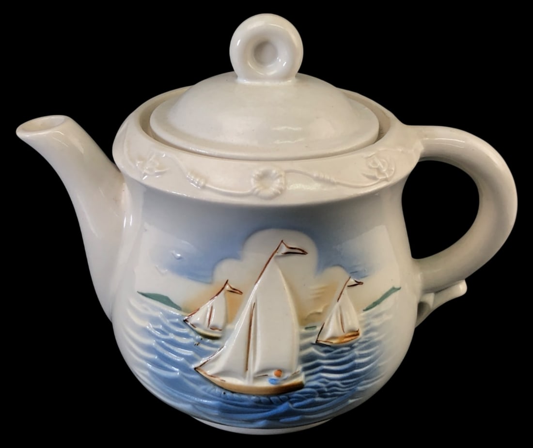 VTG Porcelier Sailboat Nautical Teapot (1 of 9)