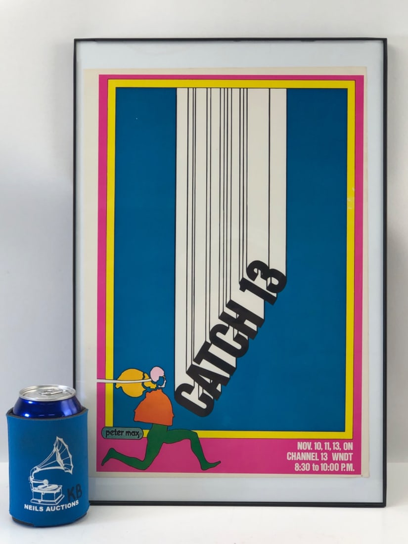 1970 Peter Max Catch 13 Framed Poster - 3