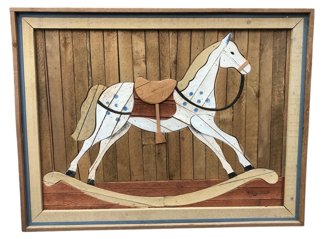 Theodore DeGroot Signed Lath Art Rocking Horse (1 of 6)