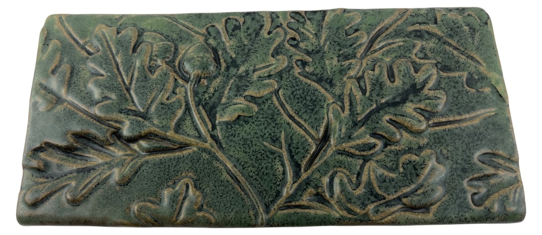 Pewabic Pottery Oak Leaf & Acorn Art Tile 2010 (1 of 5)