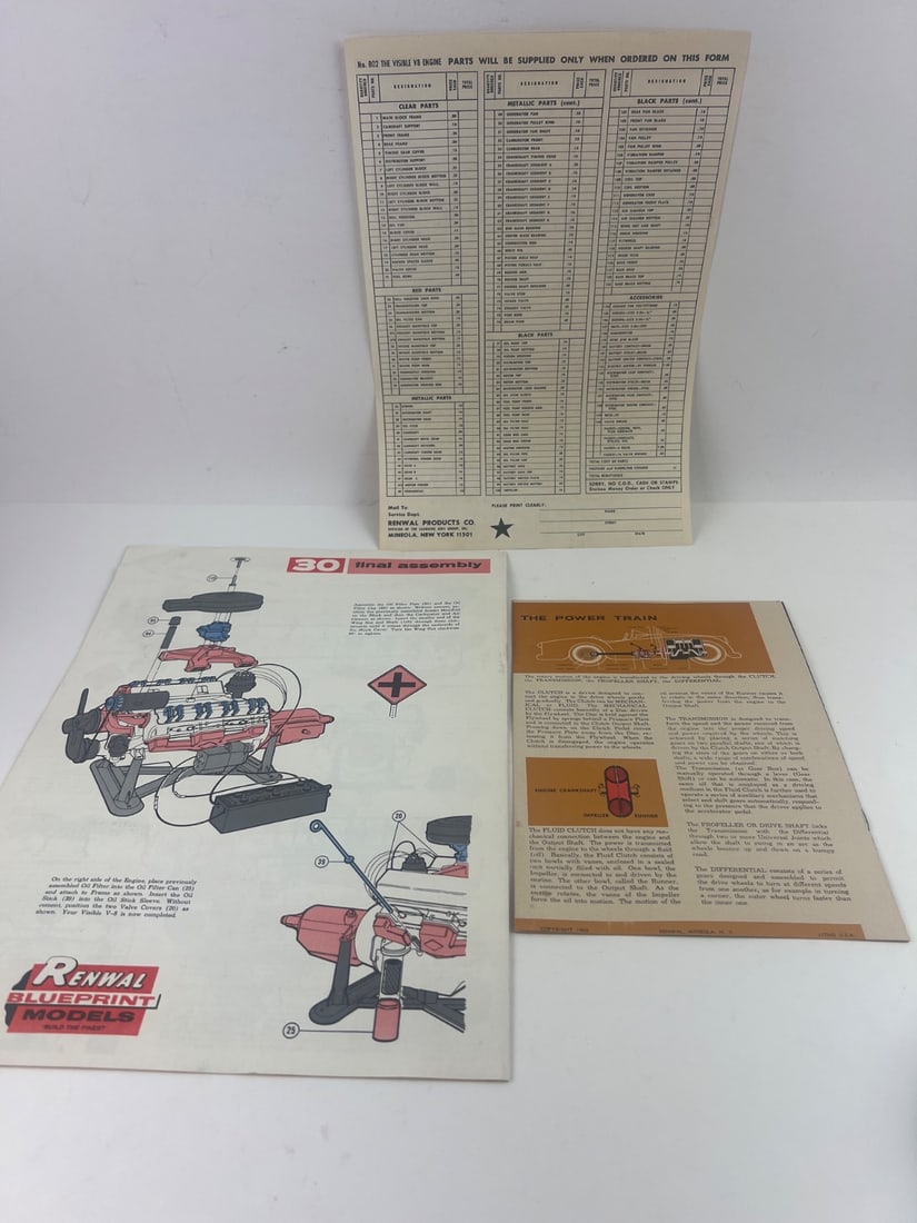 Renwal Visible V8 Engine Model Kit No. 802 - 5