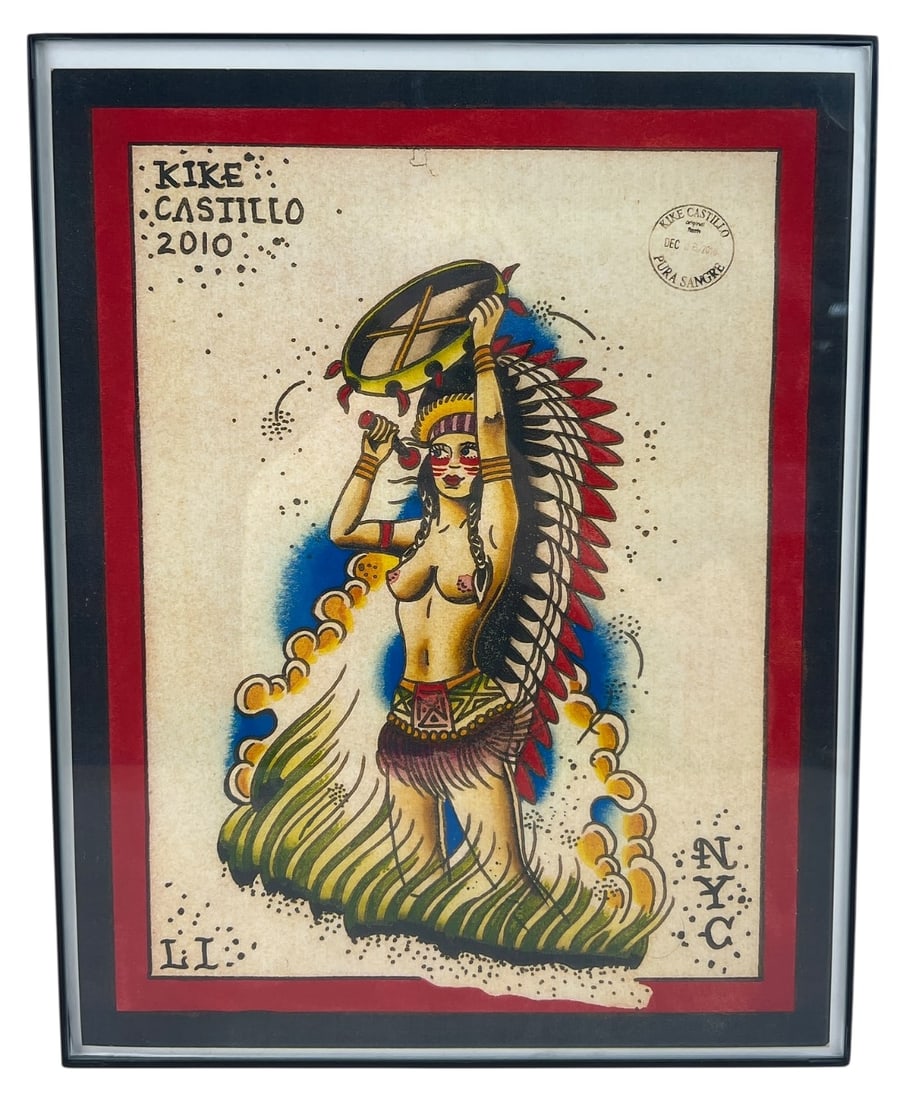 Rare Kike Castillo Signed Tattoo Flash Art Print (1 of 6)
