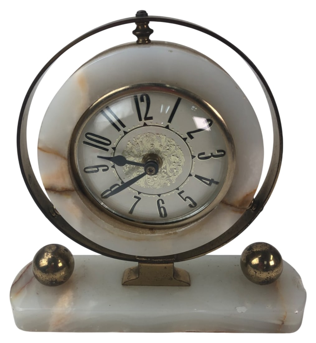 Genuine Onyx Art Deco Mantel Clock (1 of 9)