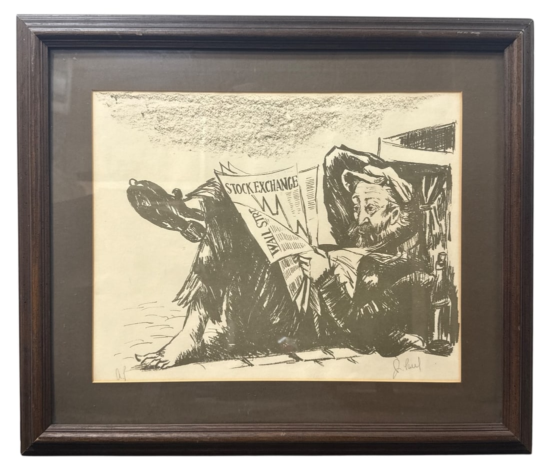 VTG J. Paul "Wall Street Stock Exchange" Lithograph (1 of 7)