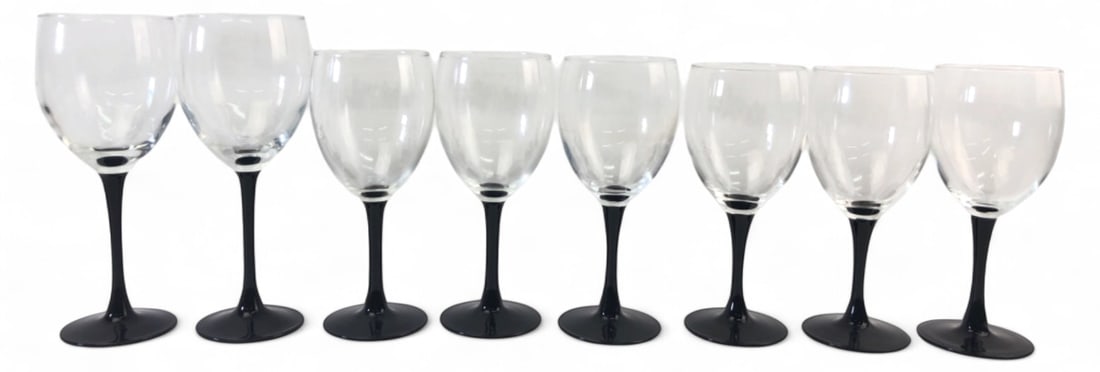 VTG Luminarc France Domino Wine Glasses Set of 8 (1 of 6)