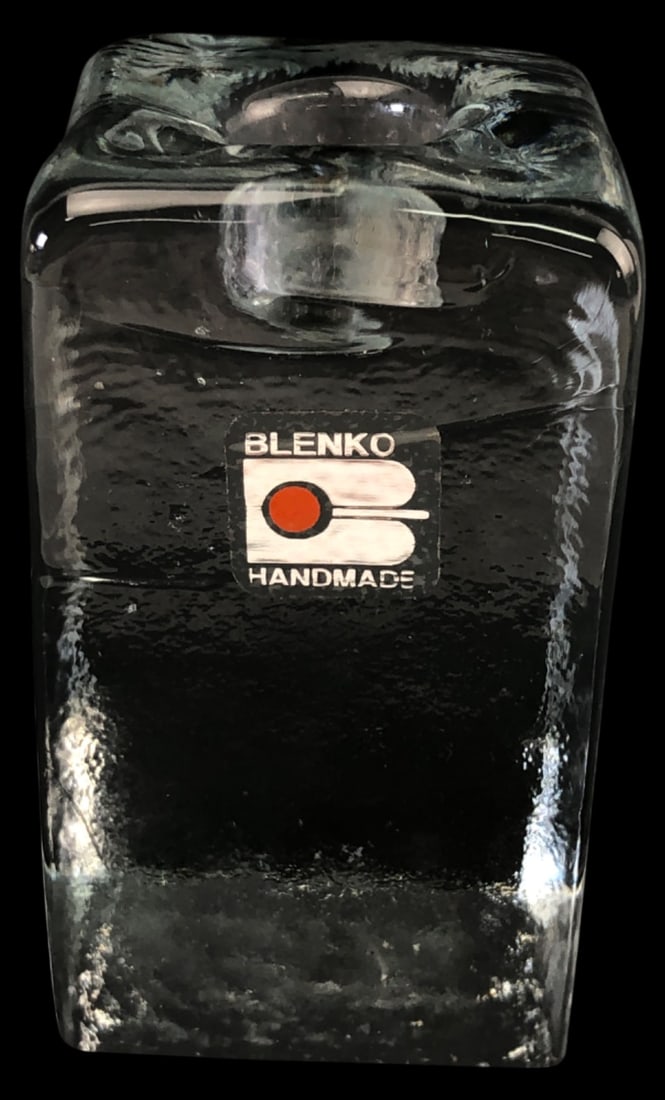 VTG Blenko Glass Ice Cube Block Candle Holder (1 of 6)