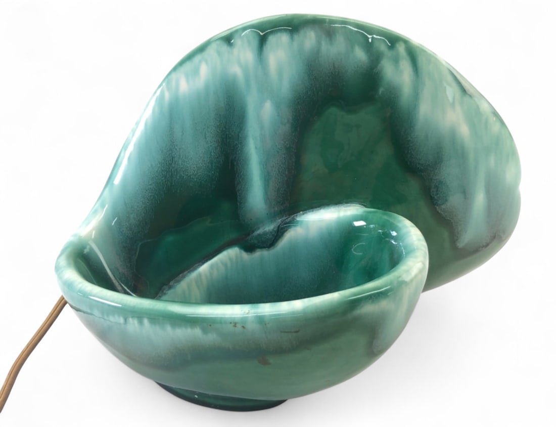 Green Glazed Ceramic TV Lamp (1 of 9)